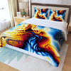 Smoky Ombre Abstract Psychedelic Art Marble Pattern Three Piece Duvet Cover Set