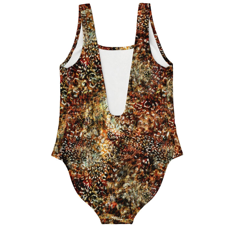 Abstract Animal Print One Piece Swimsuit