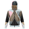 Abstract Geometric Shapes Pyramid Unisex Zip Up Hoodie - kayzers