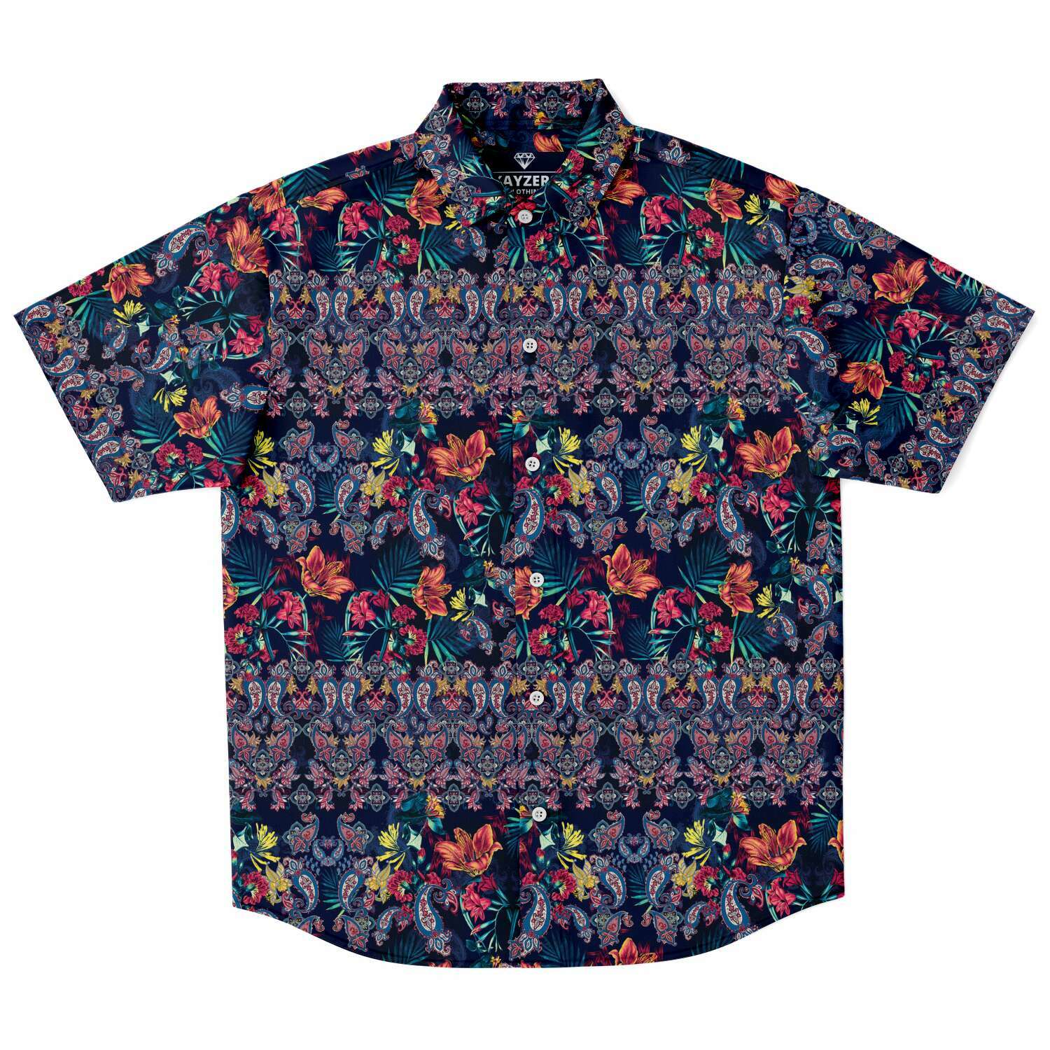 Floral Paisley Button Down Shirt - kayzers