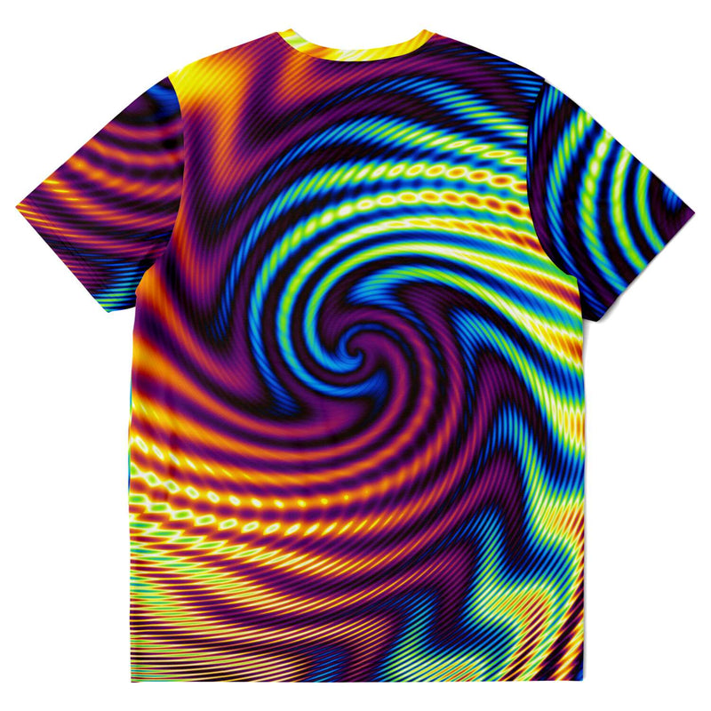 Psychedelic Fractal Spirals Optical Illusion LSD Dmt Unisex Men's T-shirt - kayzers