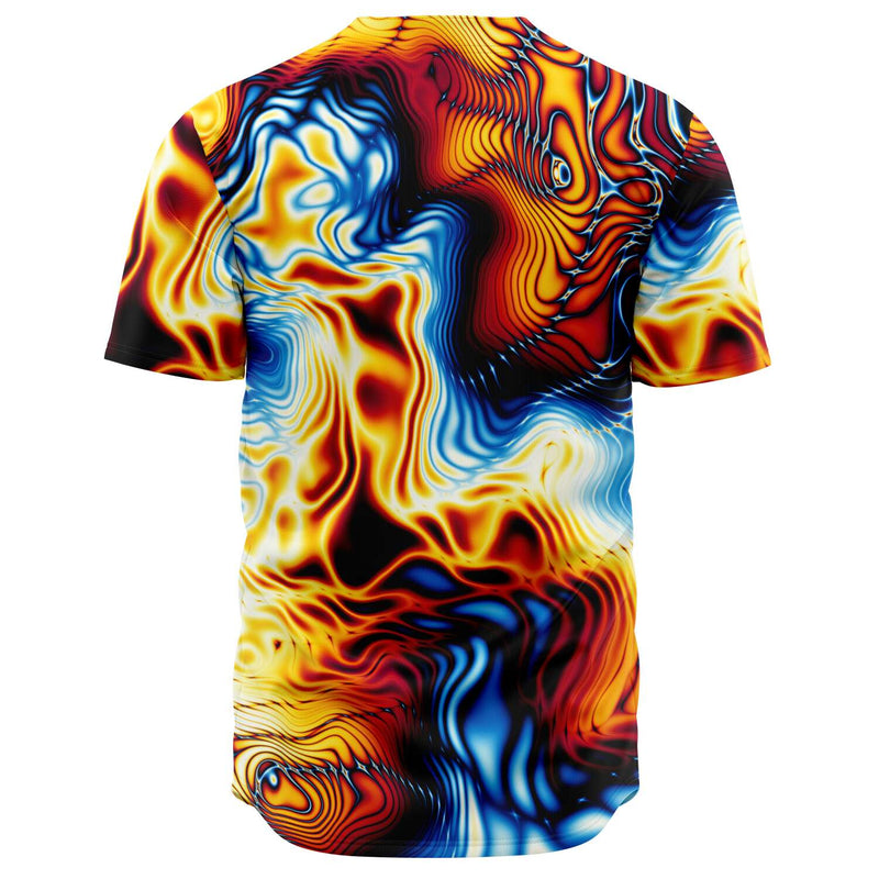 Abstract Psychedelic Art Liquid Fractals Waves Swirls Paint Lsd Dmt Baseball Jersey - kayzers