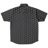 Black Floral Print Men's Short Sleeve Button Down Shirt - kayzers