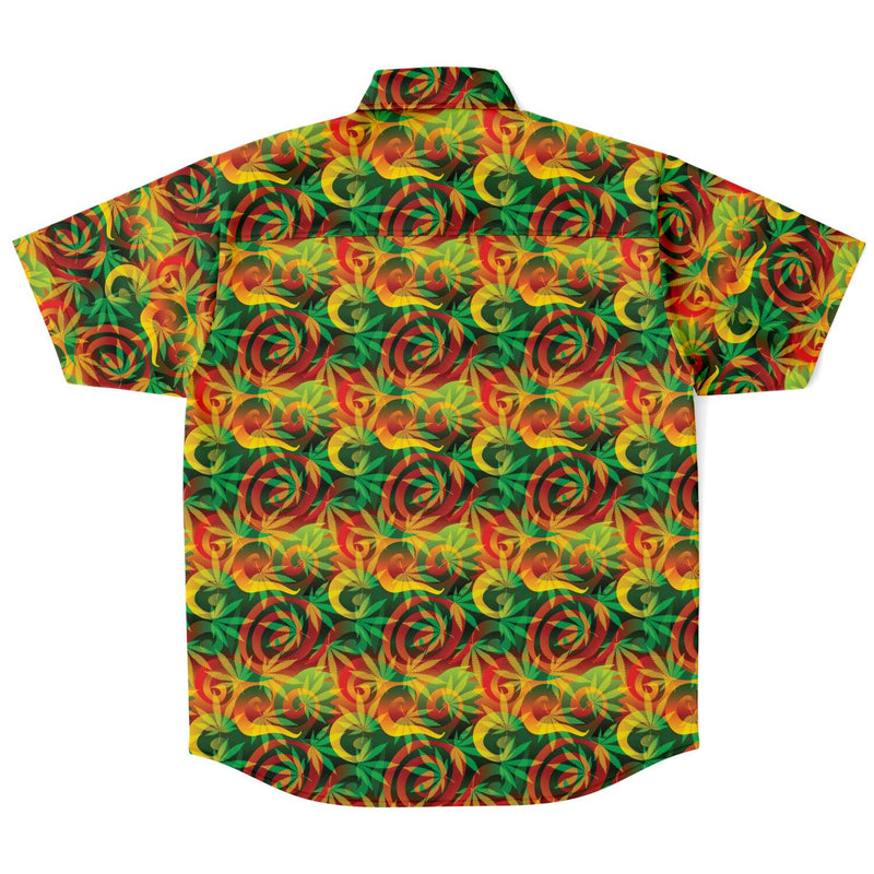 Weed Hemp Marijuana Cannabis Leaf Leaves Pattern Men's Shirt - kayzers