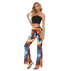 Abstract Psychedelic Art Liquid Fractals Waves Swirls Paint Lsd Dmt Print Women's Skinny Flare Pants