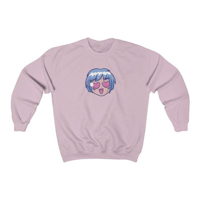 Anime Girl Love Head Unisex Heavy Blend™ Crewneck Sweatshirt - kayzers