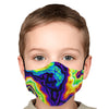 Abstract Colorful Clouds Adjustable Youth Adult Fit All Face Mask With Filter - kayzers