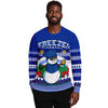 Blue Freeze Santa Christmas Sweatshirt, Ugly Christmas Sweaters - kayzers