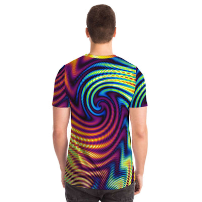 Psychedelic Fractal Spirals Optical Illusion LSD Dmt Unisex Men's T-shirt - kayzers