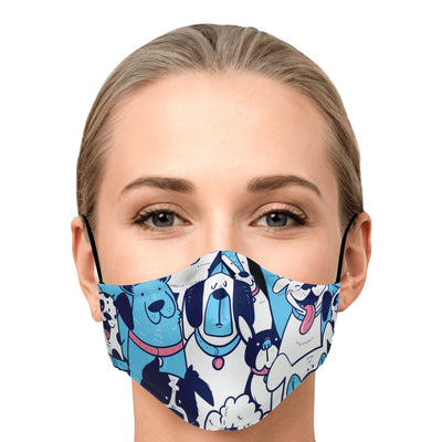 Funny Cute Cartoon Dogs Pets Adult Youth Kids Children Adjustable Face Mask With Filter - kayzers