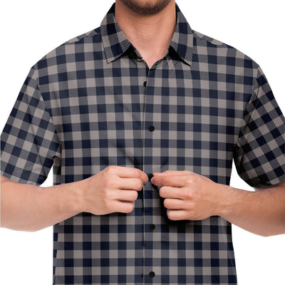 Black Grey Check Plaid Pattern Shirt - kayzers