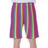 Colorful Stripes Print Men's Beach Shorts - kayzers
