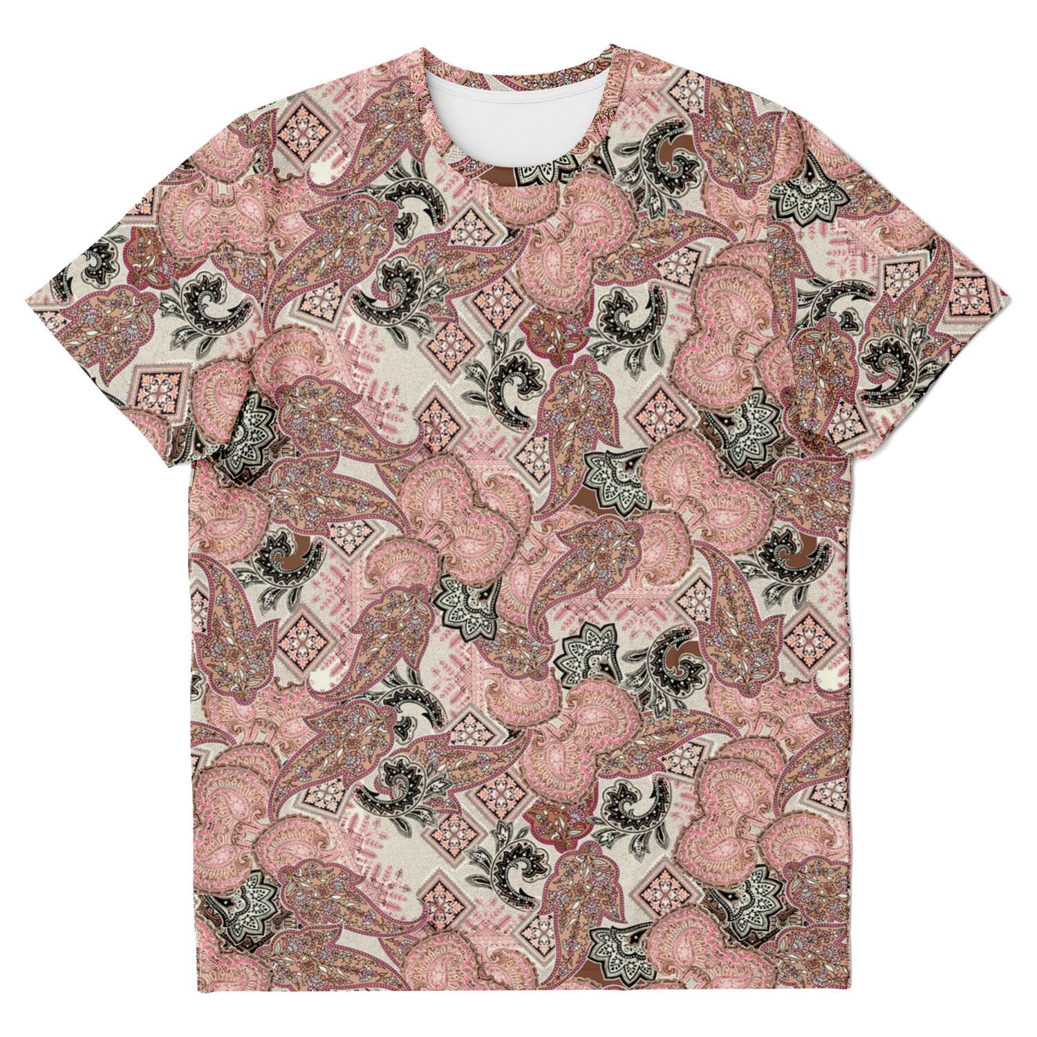 Floral Paisley Print T-Shirt - kayzers