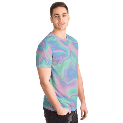 Abstract Holographic Colorful Iridescence T-shirt - kayzers