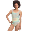 Ombre Holographic Print One Piece Swimsuit - kayzers