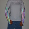 Reflective Sleeves Rave Festival Party Arm Warmers Elastic Breathable Fingerless Gloves - kayzers