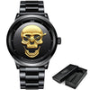 Black Gold Skull Waterproof Watch - kayzers