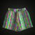 Snakeskin Pattern Rainbow Color Reflective Shorts - kayzers