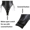Erotic Sexy Open Crotch Latex Lingerie Body Suits,  Women Pvc Bondage Crotchless Faux Leather Dress Bodysuit Tights - kayzers