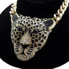 Leopard Head Metal Chain Festival Party Necklace - Large - kayzers