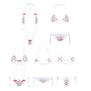 Womens Kawaii Anime Nightwear, Cute Strawberry Print Micro Bikini Lingerie Set, Mini Bra Top with G-String Erotic Stripper Bikini Set - kayzers