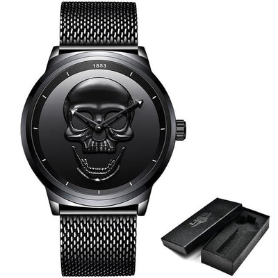 Black Gold Skull Waterproof Watch - kayzers