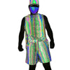 Rainbow Holographic Color Reflective Tank Top + Shorts 2 Piece Set - kayzers