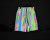 Reflective Holographic Edm Rave Festival Men's Shorts - kayzers