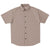 Tortilla Brown Floral Geometric Print Men's Short Sleeve Button Down Shirt - kayzers