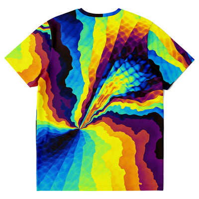 Retro Psychedelic Art Abstract Colorful Paint Festival Men Women T-shirt - kayzers