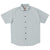 Silver Floral Geometric Print Men's Short Sleeve Button Down Shirt - kayzers