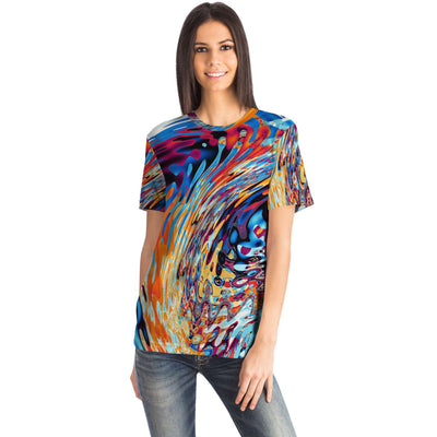 Beach Waves Ocean Wave Effect Abstract Tropical Psychedelic Men Women T-shirt - kayzers