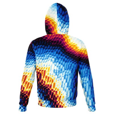 Sporty Abstract Paint Liquid Ripple Waves Texture Graphic Psychedelic Pullover Hoodie - kayzers