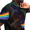 Electric Waves Ether Field Rainbow Print Men's Button Down Shirt - kayzers