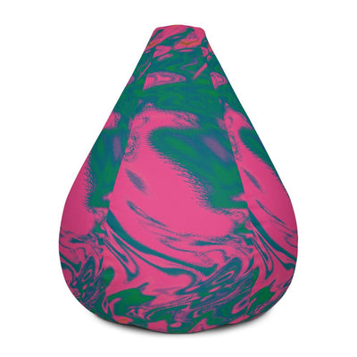 Pink Green Psychedelic Trippy Bean Bag Chair Cover - kayzers