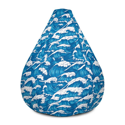 Japanese Kanagawa Waves Beach Tropical Bean Bag Chair Cover - kayzers
