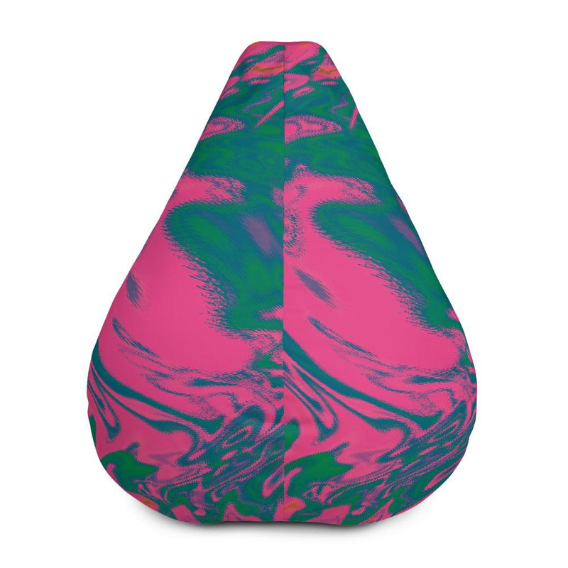 Pink Green Psychedelic Trippy Bean Bag Chair Cover - kayzers