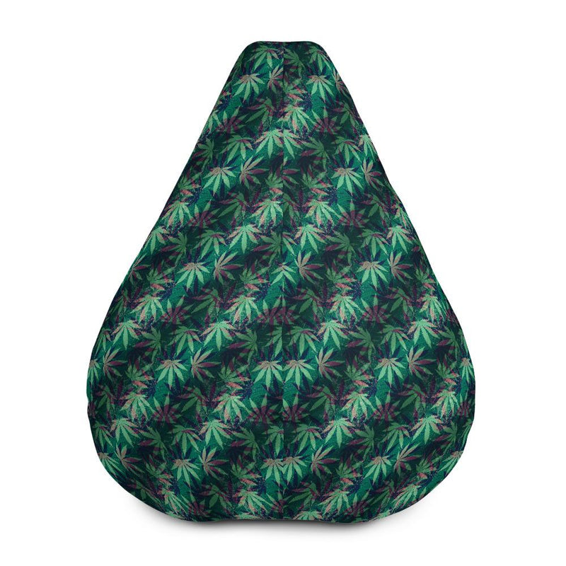 Weed Cannabis Hemp Marijuana Ganja Leaves Bean Bag Chair Cover - kayzers