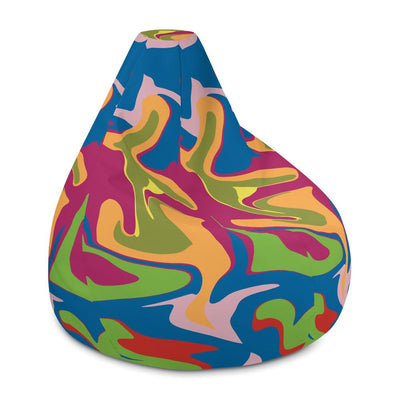 Colorful Psychedelic Liquid Camo Lsd Dmt Abstract Urban Bean Bag Chair Cover - kayzers