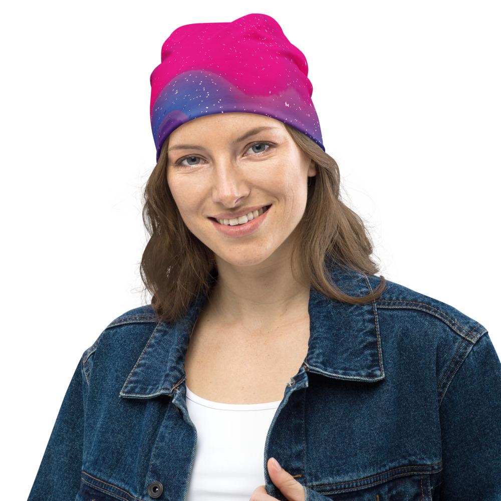 Abstract Art Galactic Ombre Starry Heaven Designer Beanie - kayzers