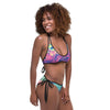 Abstract Colorful Paint Holographic Reversible Bikini Set, Iridescence Reversible Bikini Set - kayzers