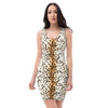 White Leopard Animal Print Women's Dress
