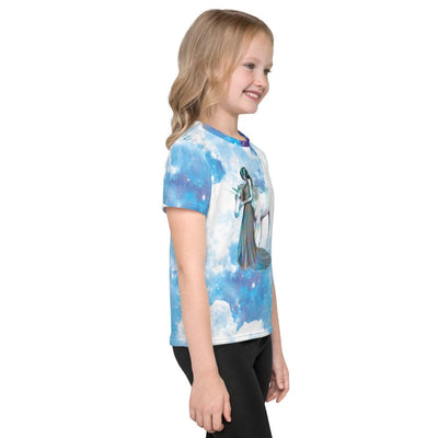 Princess Unicorn Galaxy Heavenly Clouds Kids crew neck t-shirt - kayzers