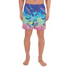 Colorful Holographic Iridescent Men's Athletic Long Shorts - kayzers