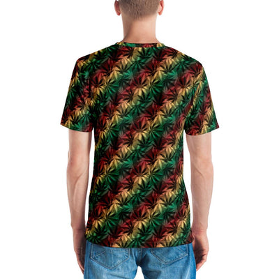 Weed Hemp Marijuana Cannabis Leaf Leaves Pattern Men's T-shirt - kayzers