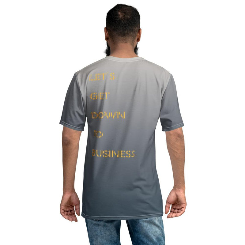 Let's Get Down To Business Striped Print Men's T-shirt - kayzers