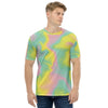Pink Mint Green Yellow Tinge Hues Ombre Iridescence Holographic Colorful Men's T-shirt - kayzers