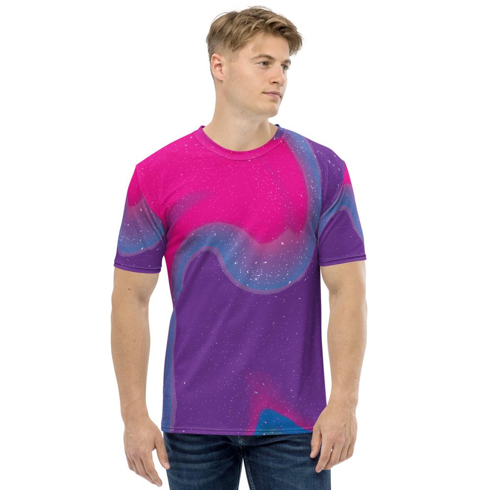 Abstract Art Galactic Ombre Starry Heaven Designer Men's T-shirt - kayzers