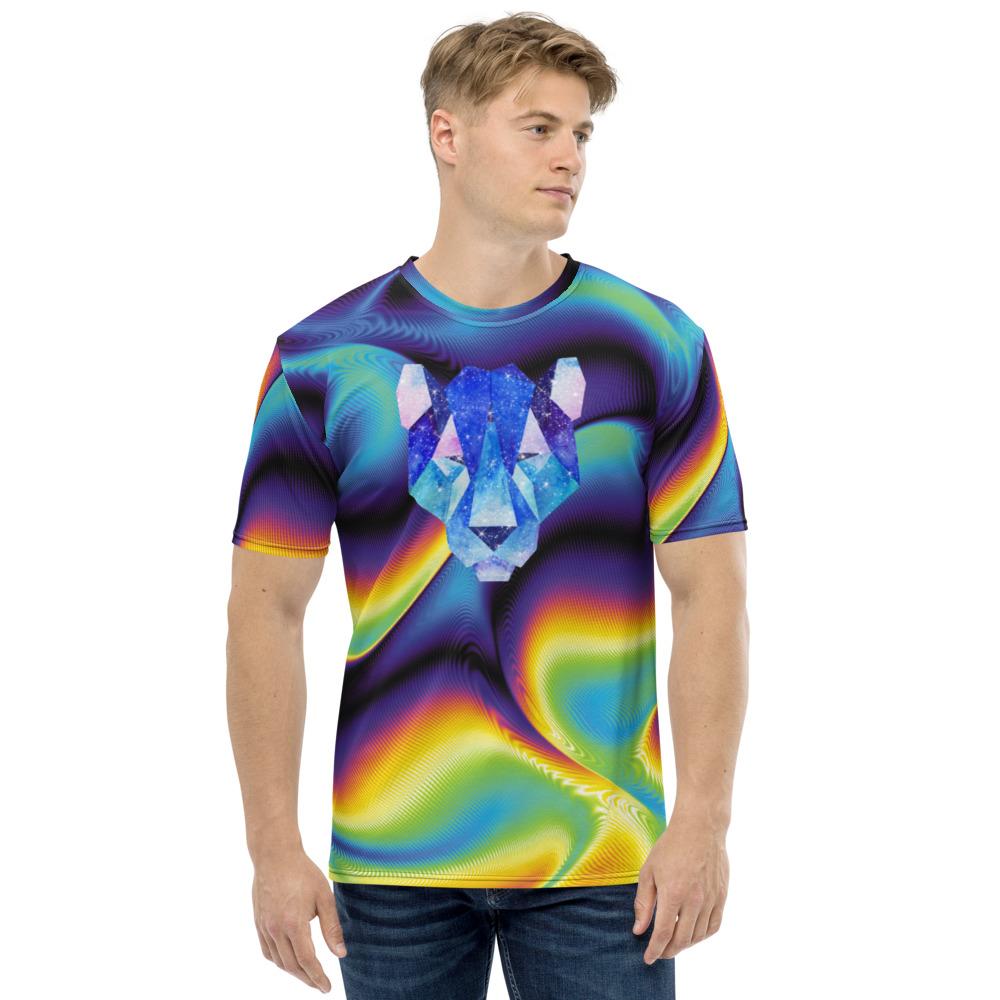 Lion Head Trippy Lsd Dmt Psychedelic Men's T-shirt - kayzers