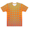 Orange Cross & Stars Print Men's t-shirt - kayzers